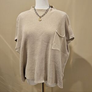 Anrabess | Mock Neck Sweater Top